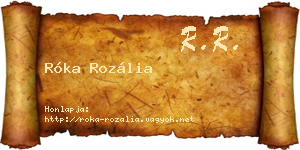 Róka Rozália névjegykártya